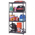 4-Tier Heavy Duty Steel Shelving Unit in Black Q400