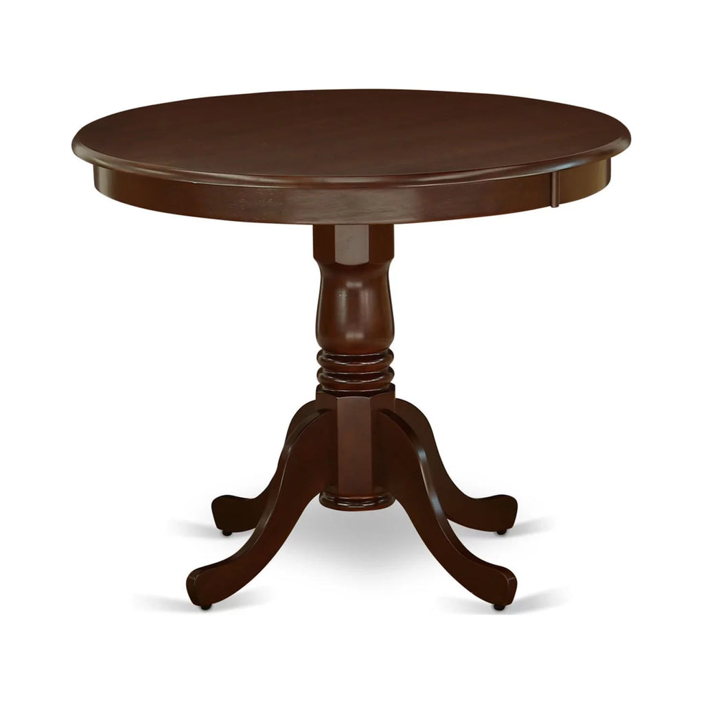 Antique 5-piece Mahogany Dining Set with Wood Seat Chairs Y697