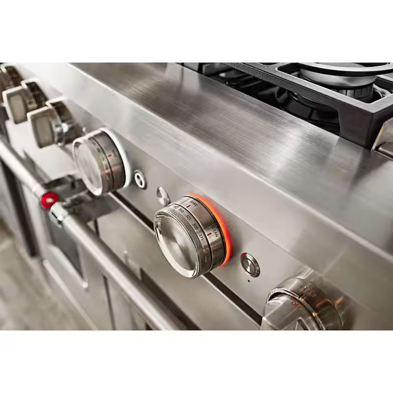 6.3 cu. ft. Smart Double Oven Gas Range with Griddle in Stainless Steel H21584