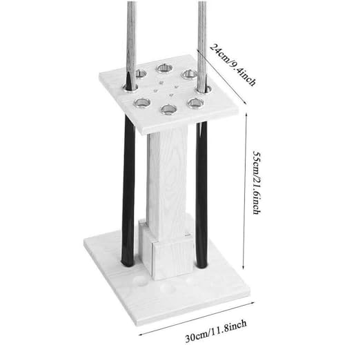 Freestanding Wooden 8-Cue Billiard Cue Rack A52733