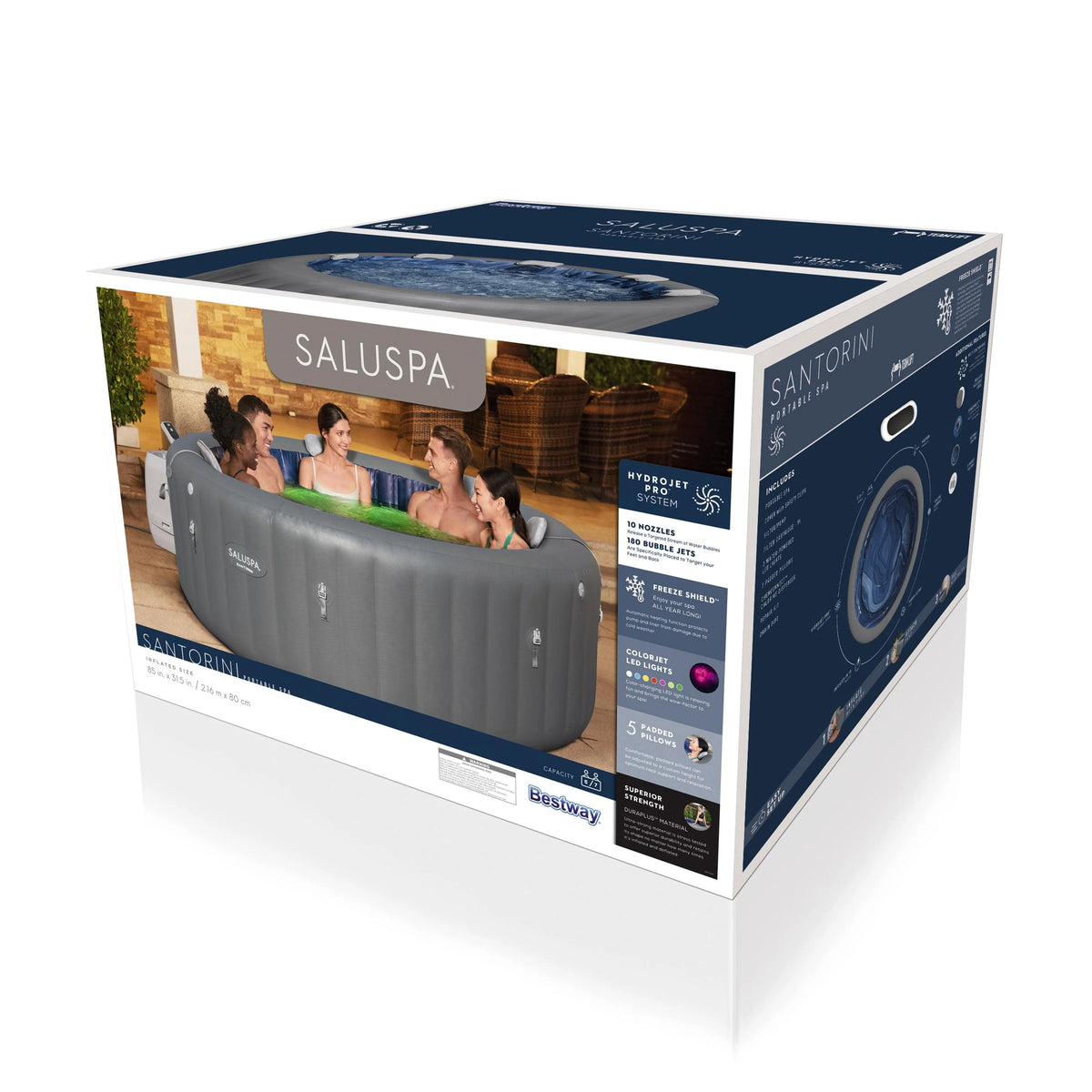 Inflatable Hot Tub with LED Light 5-7 Person H5439