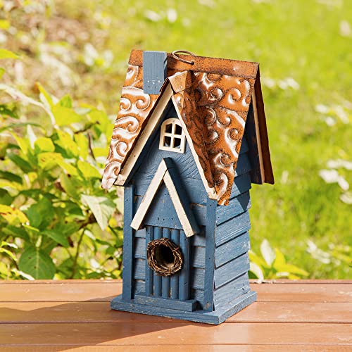 Hanging Distressed Wooden Birdhouse C2481