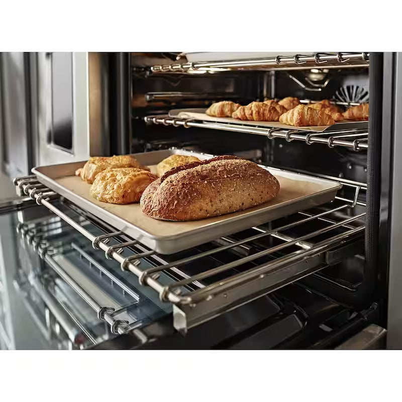 6.3 cu. ft. Smart Double Oven Gas Range with Griddle in Stainless Steel H21584