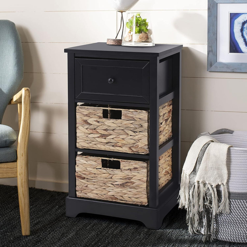 White Storage Cabinet with 1 Drawer & 3 Removable Baskets G9811