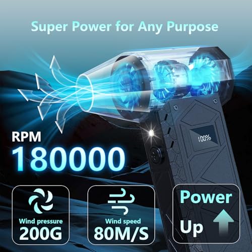 10000mAh 180000RPM Cordless Rechargeable Compressed Air Duster E158798