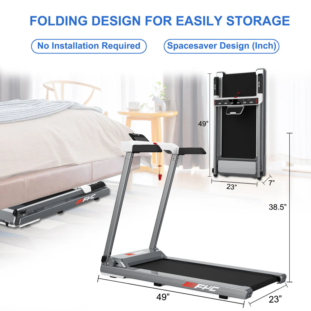 2 in 1 Folding Treadmill with Dual Display C412588