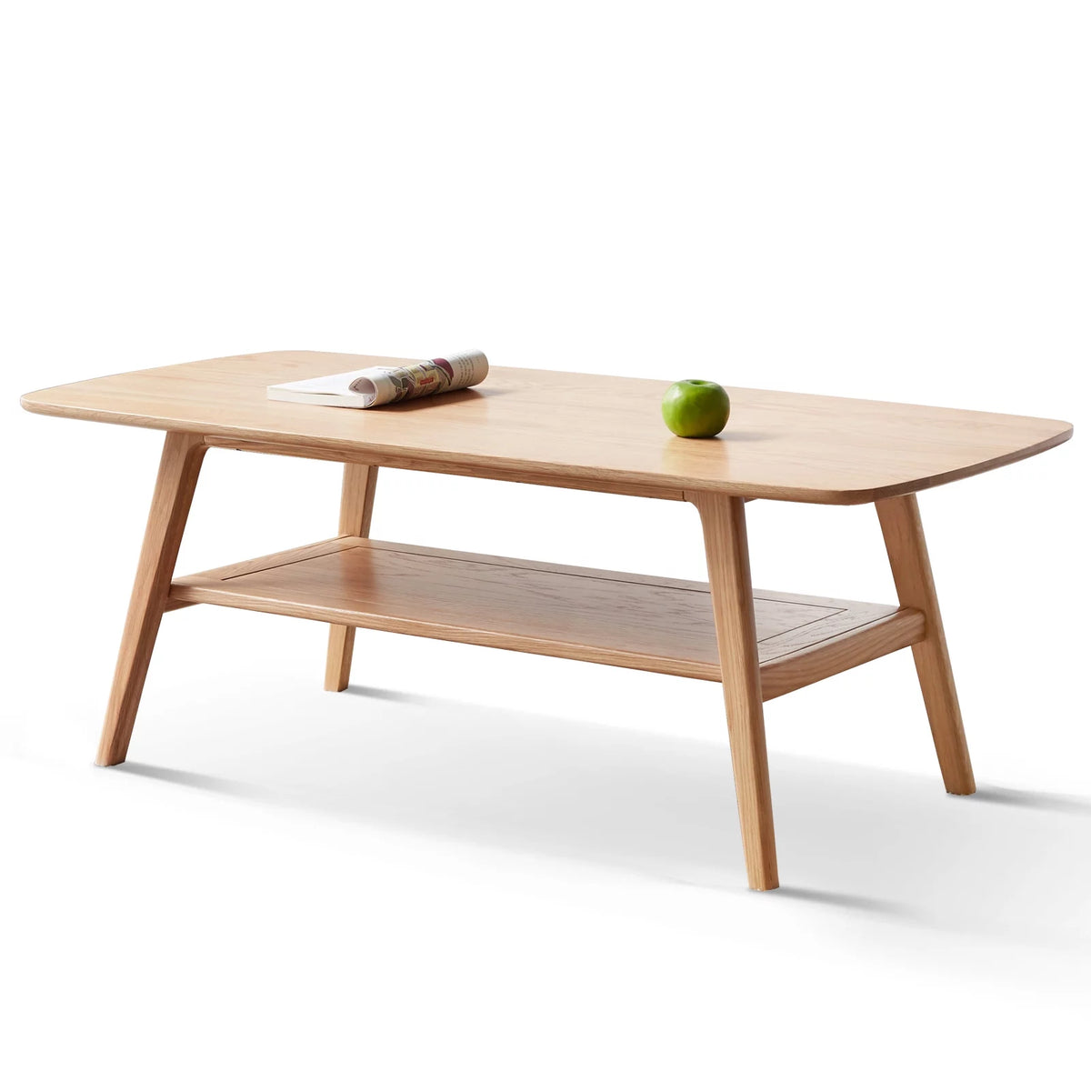 Solid Wood Coffee Table with Storage Shelf M9432