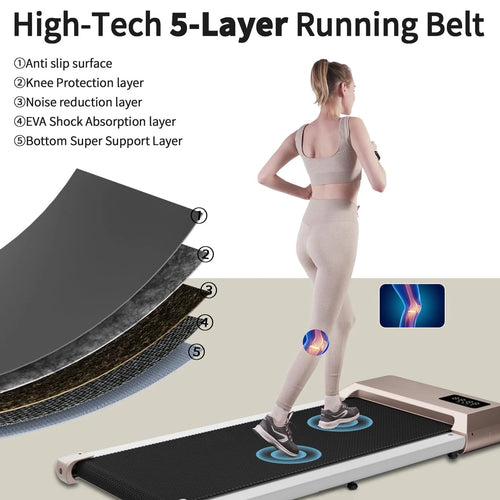 2.5Hp Ultra-Quiet Walking Pad Treadmill with Remote Control M4592
