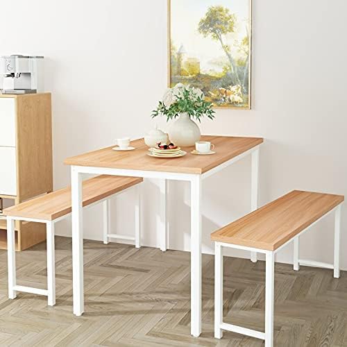 3-Piece Dining Table & Chair Set for 4 People E963