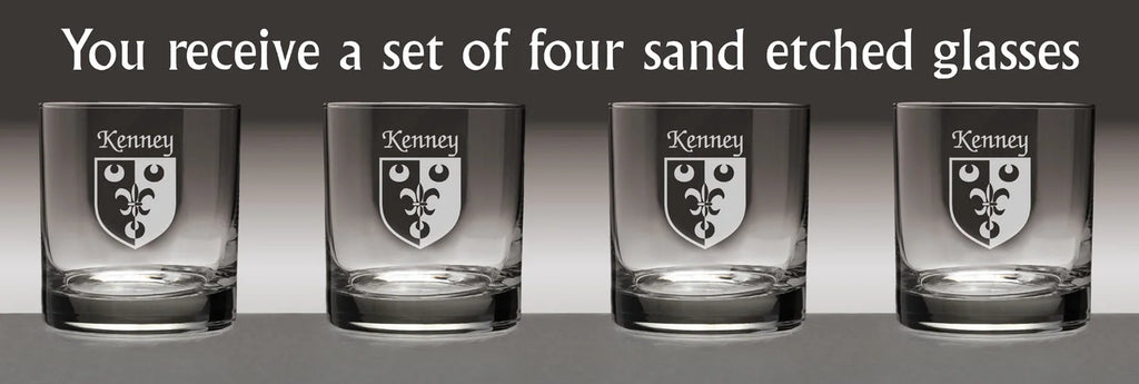 Set of 4 Etched Tumbler Glasses I177048