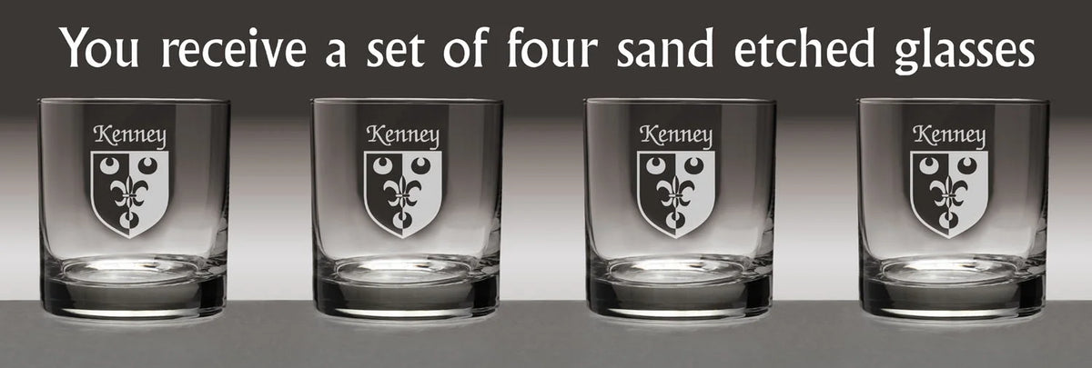 Set of 4 Etched Tumbler Glasses I177048