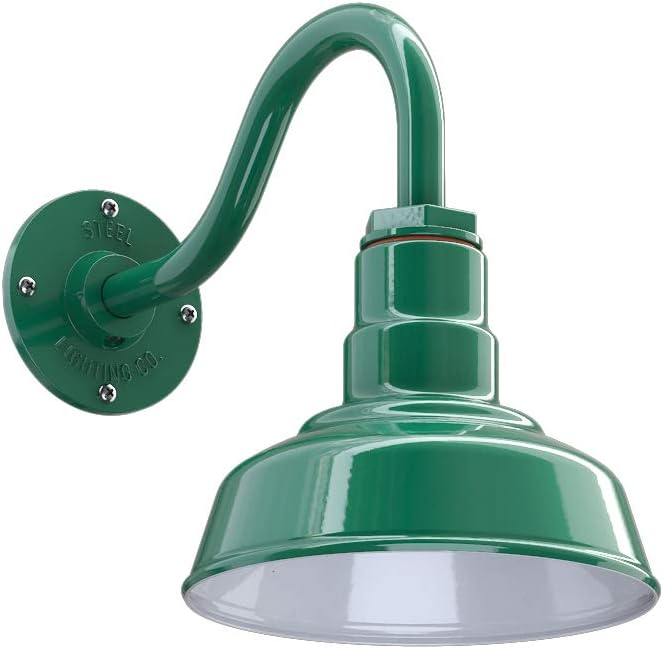 Green 8 inch Dome Outdoor Wall Mounted Barn Light Y686