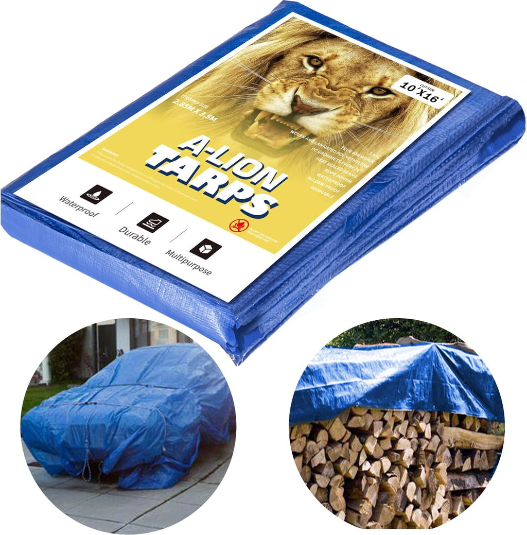 Waterproof Heavy Duty Poly Tarp 50X100ft Blue U18561
