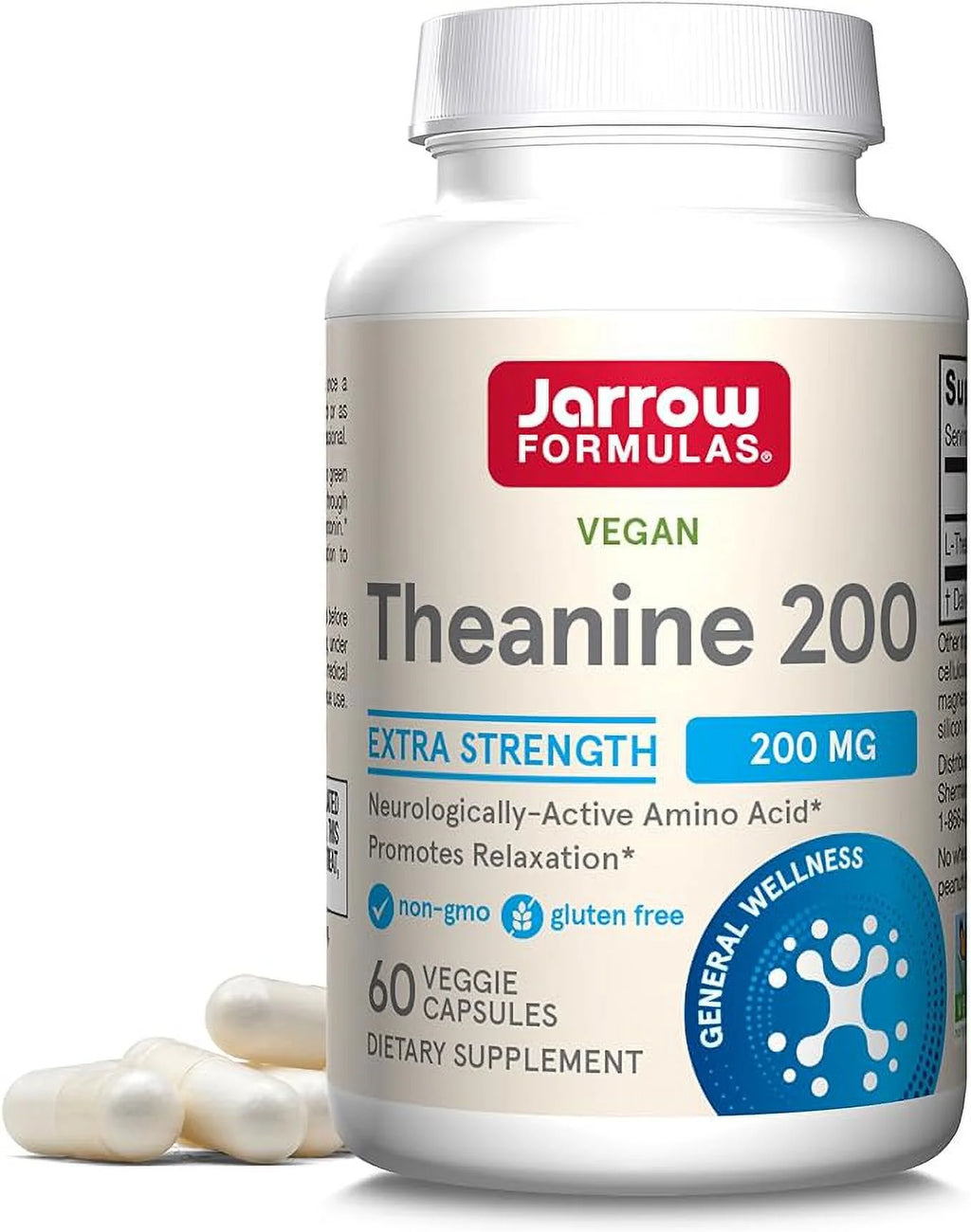 Extra Strength Theanine 200 mg 60 Veggie Capsules R84649