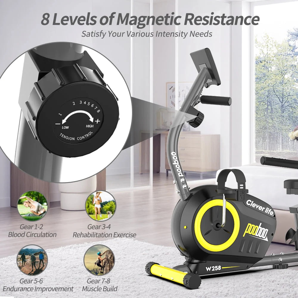 Recumbent Exercise Bike Belt Drive Indoor Cycling Bike J9619
