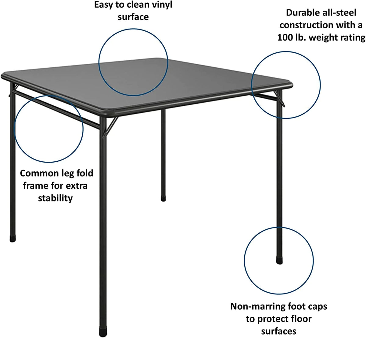 5-Piece Black Table & Chair Dining Set D4944