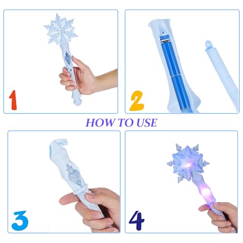 Light Up Wand Snowflake Princess Wands N7893