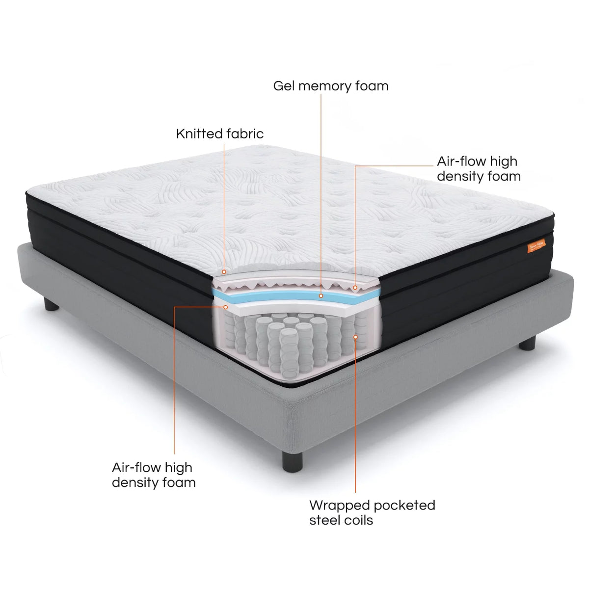 King Size Medium Firm Memory Foam Hybrid Mattress V578541