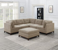 Chenille Camel L-Sectional Sofa Set 6pcs M1488