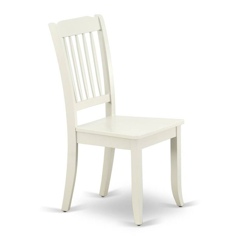 Linen White Slatted Chairs Set of 2 J636