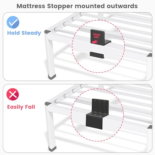 14 Inch Full Metal Platform Bed Frame with Steel Slats O4443
