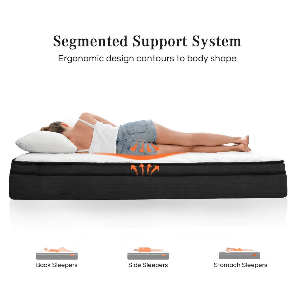King Size Medium Firm Memory Foam Hybrid Mattress V578541