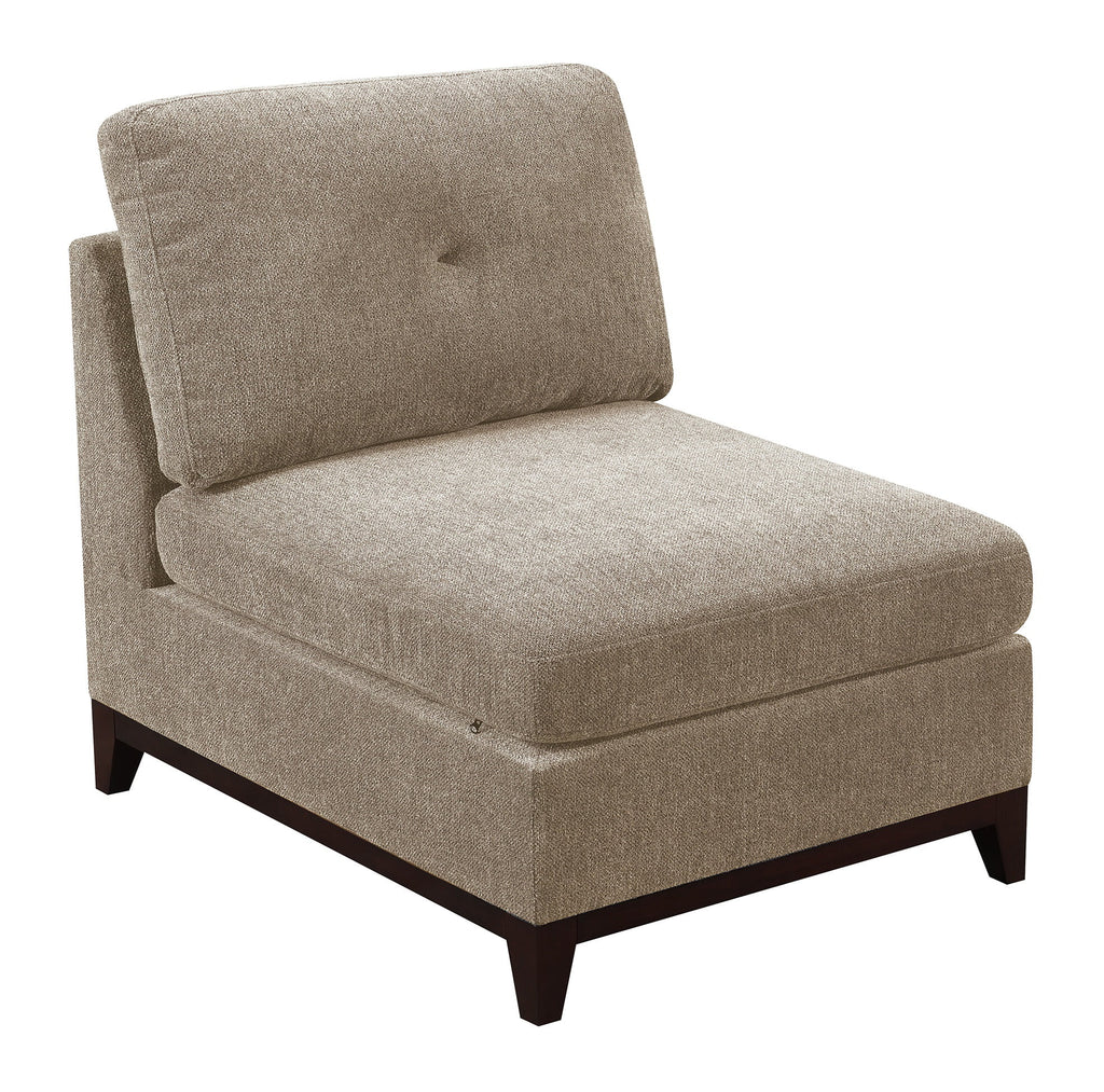 Chenille Camel L-Sectional Sofa Set 6pcs M1488