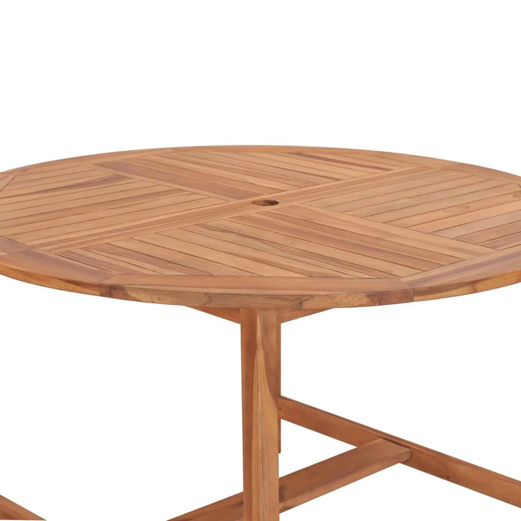Teak Wood Patio Table with Umbrella Hole U572596