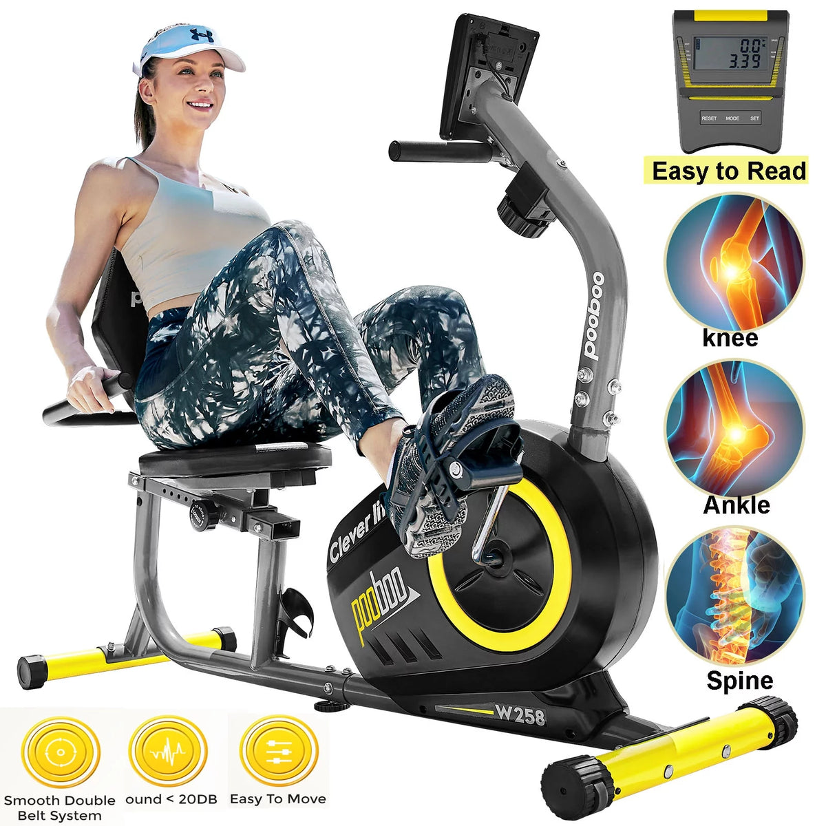 Recumbent Exercise Bike Magnetic Resistance T93340