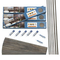 Interlocking Vinyl Plank Shower and Tub Surround Kit in Natural Oak E97435