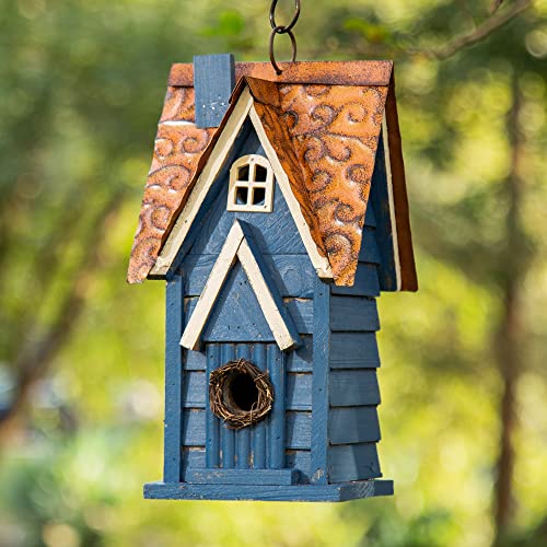 Hanging Distressed Wooden Birdhouse C2481