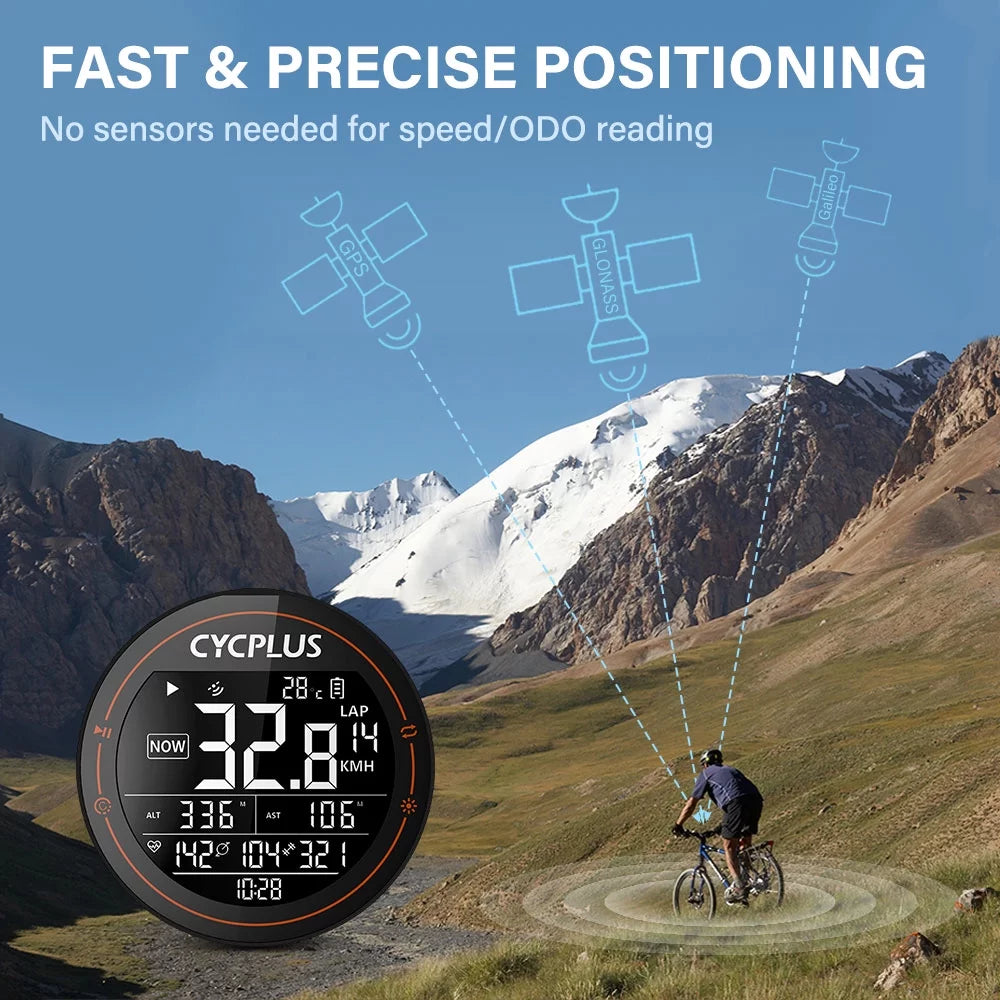 Wireless Bike Computer Speedometer Waterproof with Cadence Sensor Heart Rate Monitor X22002