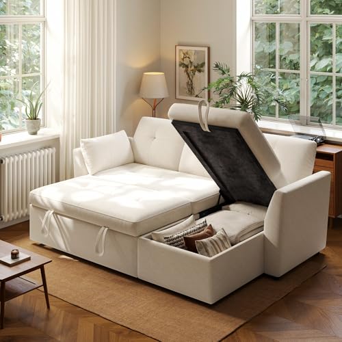 3 in 1 Convertible Velvet Sleeper Sofa Bed C73977