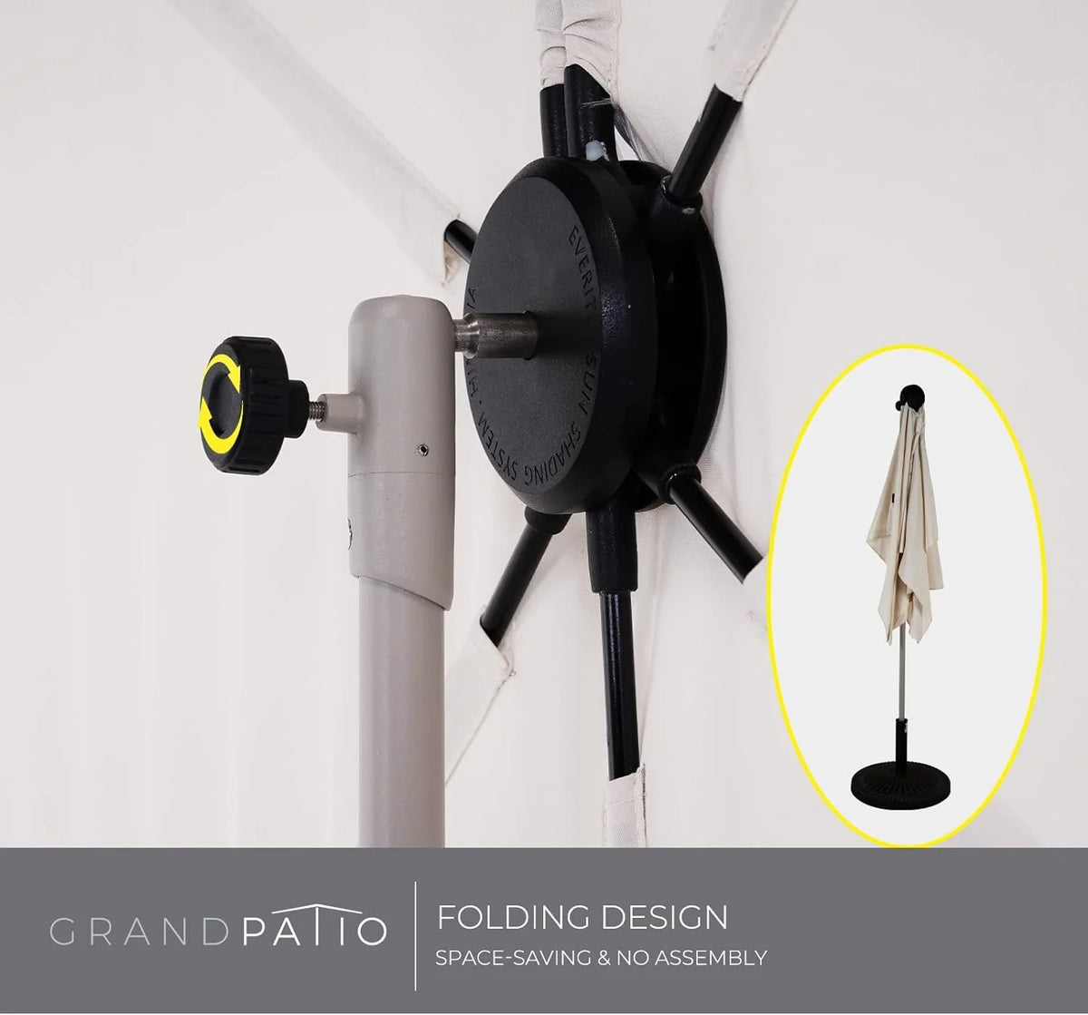 9-Ft Aluminum Patio Umbrella with Tilt & Crank K34453