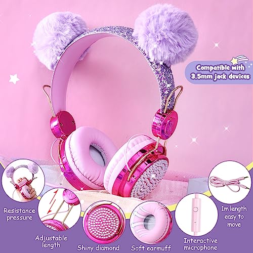 Unicorn Toy with Wired Headphones Diary Water Bottle Plush Bag Purse Socks Mirror T92645
