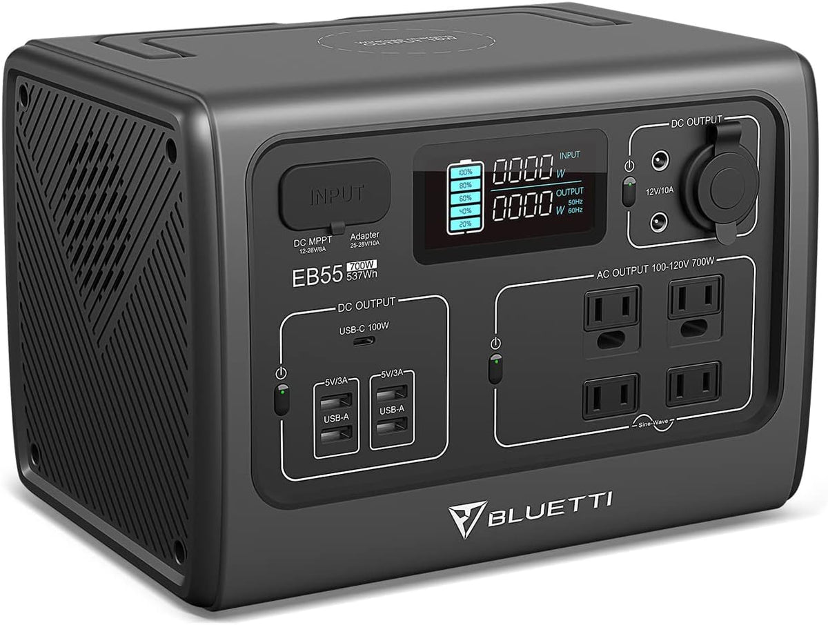 Portable Power Station 700W 537Wh LiFePO4 Battery Pack Solar Generator P3242