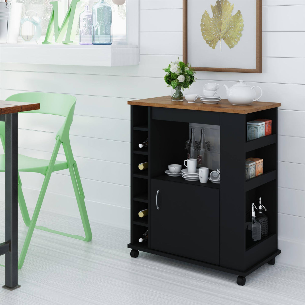 Black Kitchen Beverage Cart K991592