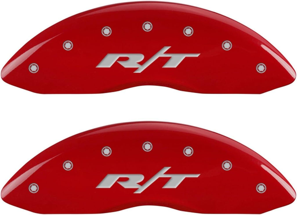 Red Powder Coat Finish Front and Rear Caliper Cover Set of 4 D588440