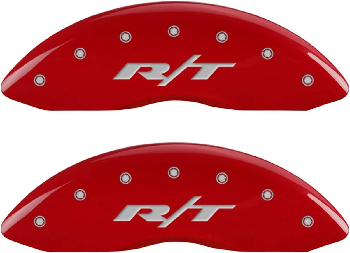 Red Powder Coat Finish Front and Rear Caliper Cover Set of 4 D588440