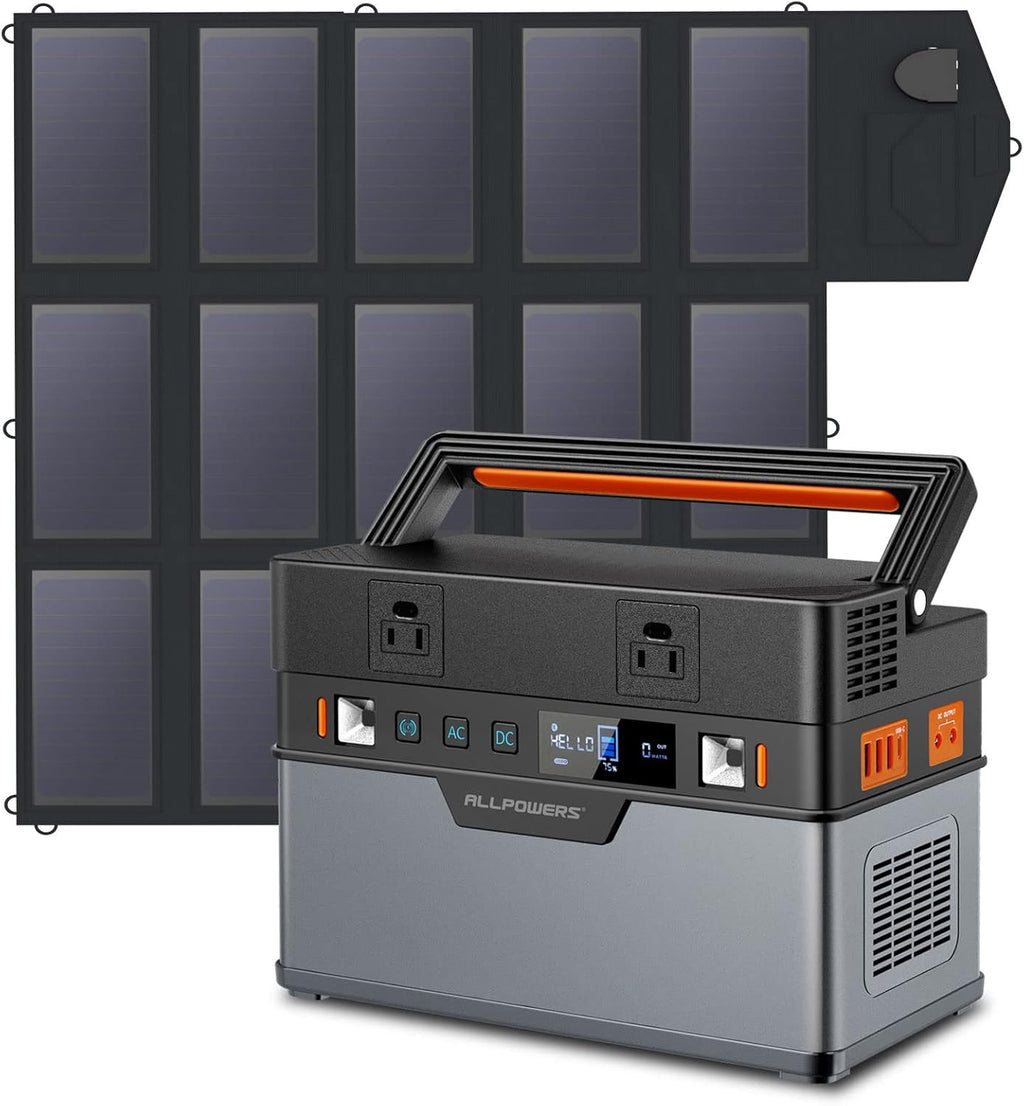 Portable Power Station 500W with 100W Foldable Solar Panel N4076