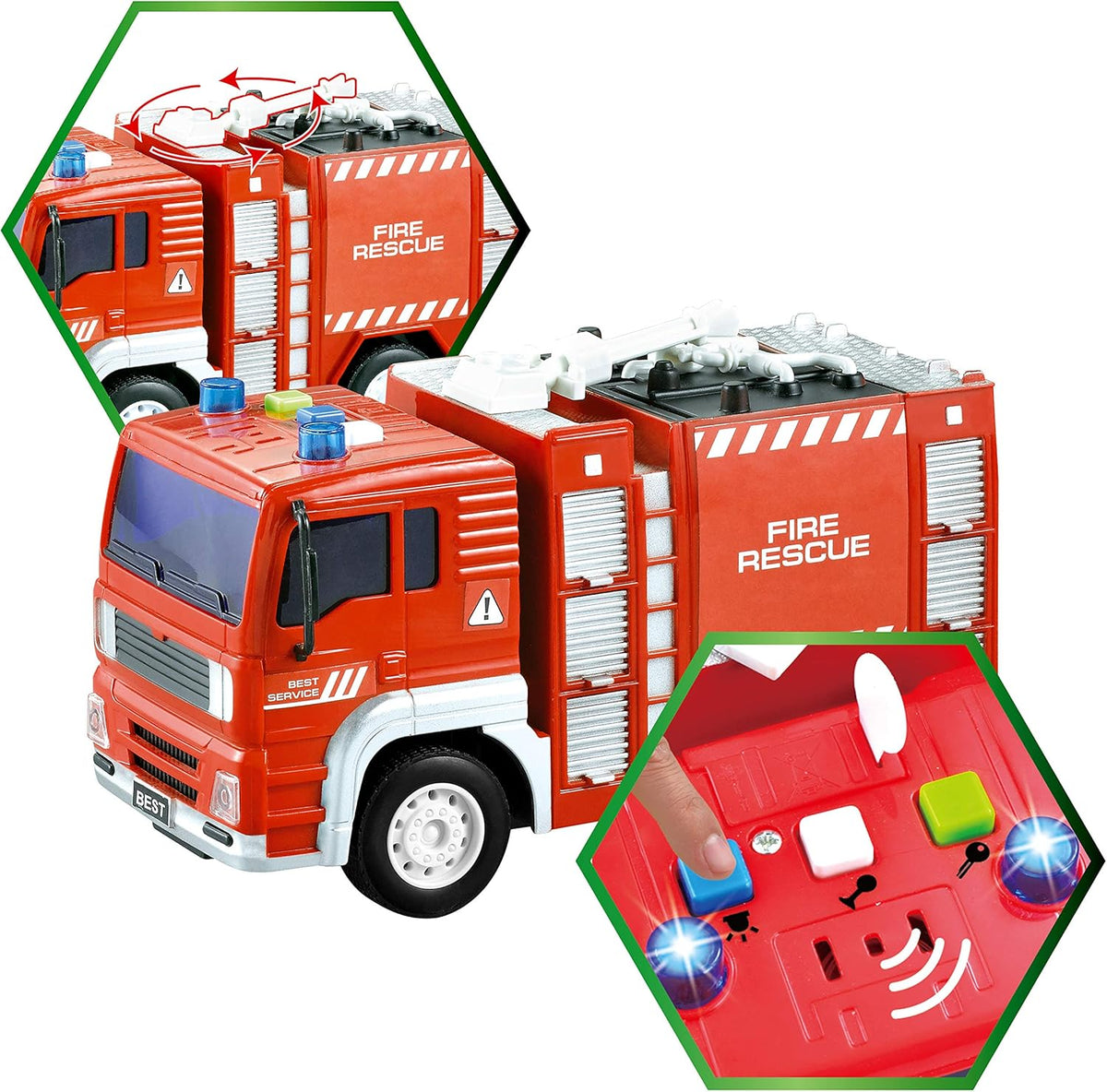Friction Powered Emergency Vehicle Toy Playsets with Light and Sound Y267791