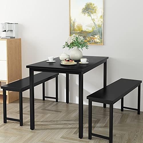 3-Piece Dining Table & Chair Set for 4 People E963
