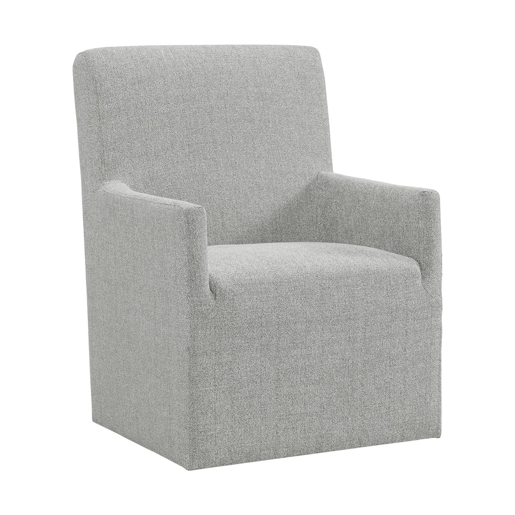 Gray Upholstered Arm Chair Set X19687