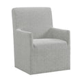 Gray Upholstered Arm Chair Set X19687