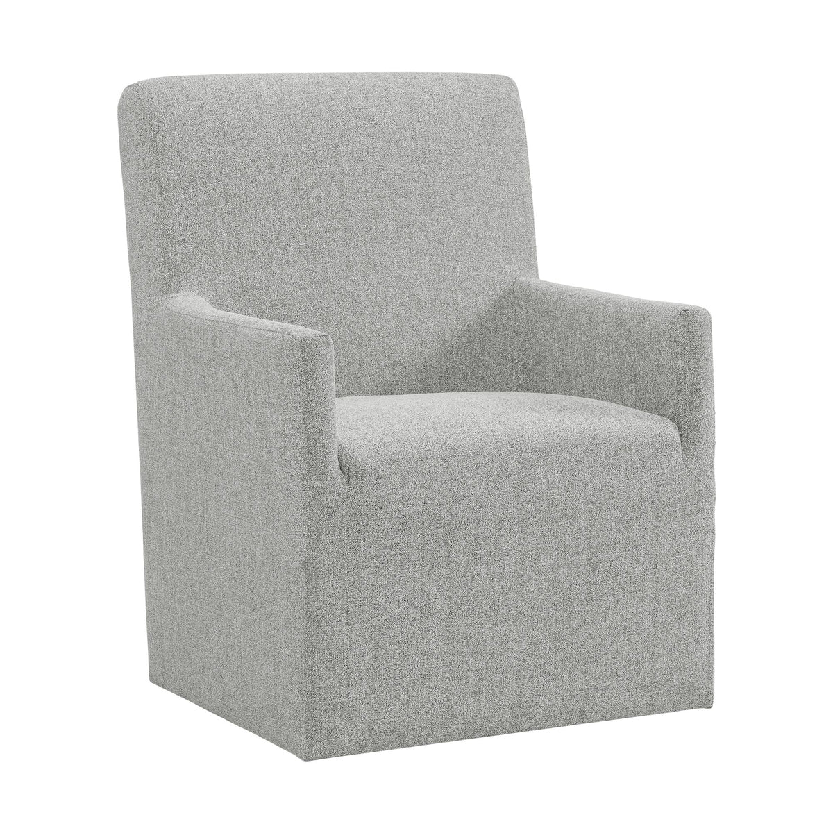 Gray Upholstered Arm Chair Set X19687