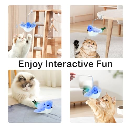 Blue Rechargeable Interactive Cat Toy with Catnip J925112