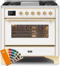 36 Dual Fuel Propane Gas Range with Brass Trim U599