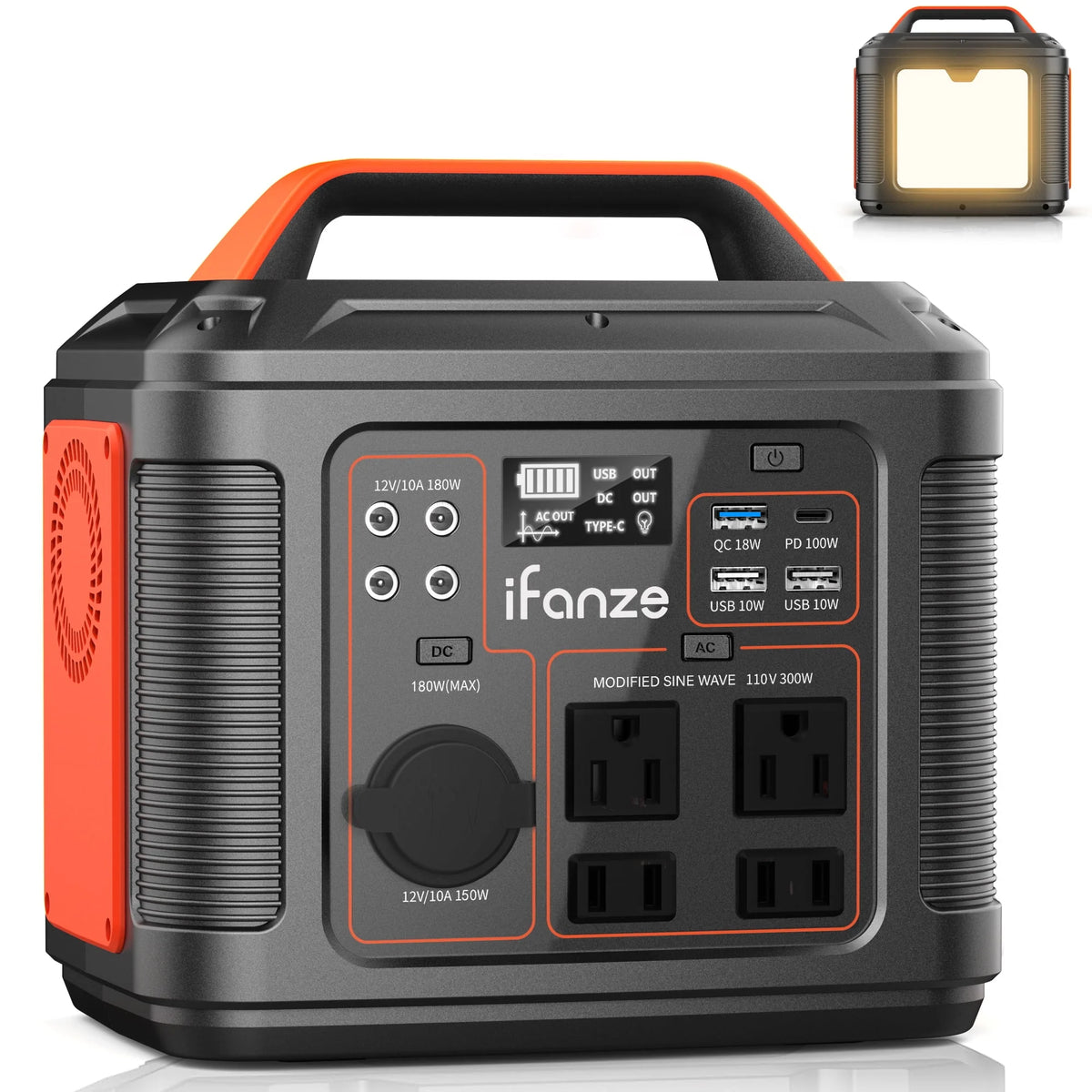 Portable Power Station 300W 296Wh 80000mAh Solar Generator Q72168