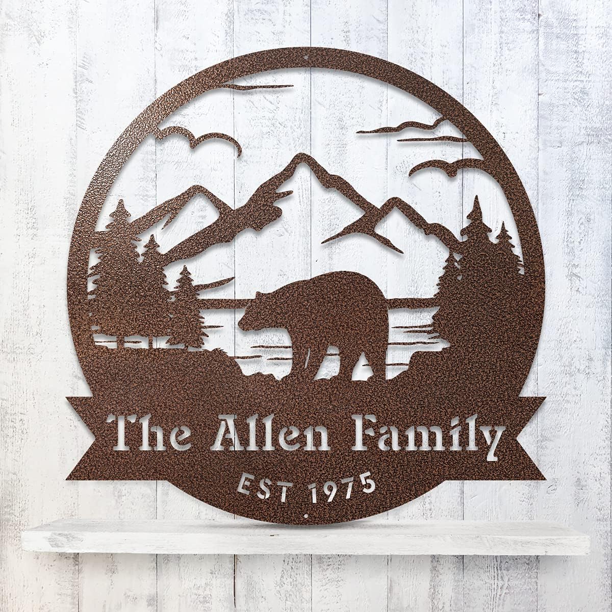 Custom Metal Décor Personalized Steel Sign (Rust, 18) C9674