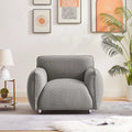 Oversized Fabric Arm Chair with Metal Legs J314525